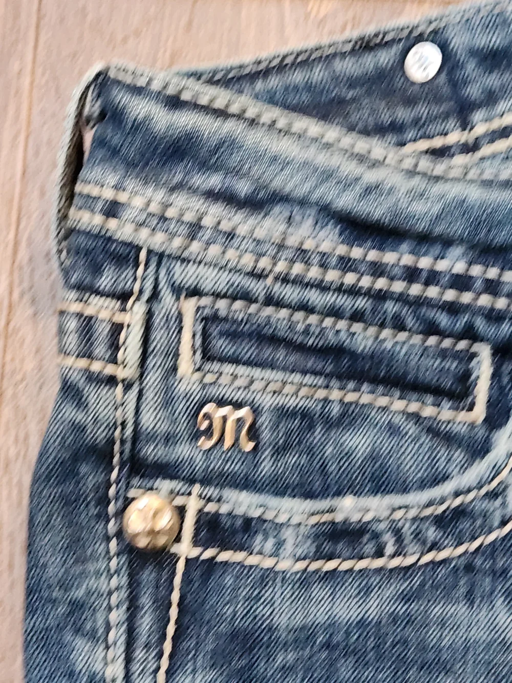 ✨ VINTAGE Miss Me Angel Wing / Cross Rhinestone Skinny Jeans - Sz 26 - Boho ✨ - Picture 6 of 16